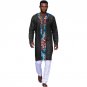 Black cotton and print patchwork african tshirt men dashiki tops customized africa style traditional