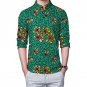 African print mens casual shirt stand collar dashiki african clothes for men fashion long sleeve top