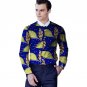 Men african shirt custom dashiki clothes long sleeve white lapel tops exquisite print africa clothin