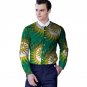 Men african shirt custom dashiki clothes long sleeve white lapel tops exquisite print africa clothin
