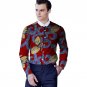 Men african shirt custom dashiki clothes long sleeve white lapel tops exquisite print africa clothin