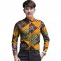 African customized long sleeve men shirt colourful dashiki print tops fashion design print africa cl