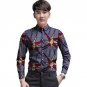 African customized long sleeve men shirt colourful dashiki print tops fashion design print africa cl