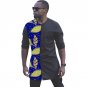 African print shirts for men fashion patchwork slim fit long sleeve dashiki tops africa clothing cus