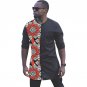 African print shirts for men fashion patchwork slim fit long sleeve dashiki tops africa clothing cus