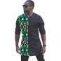 African print shirts for men fashion patchwork slim fit long sleeve dashiki tops africa clothing cus