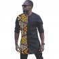 African print shirts for men fashion patchwork slim fit long sleeve dashiki tops africa clothing cus