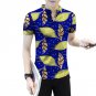 Customed dashiki clothes stand collar men african tailored design tops short sleeve print africa clo