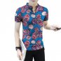 Customed dashiki clothes stand collar men african tailored design tops short sleeve print africa clo
