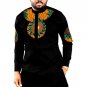 African print long shirts mens fashion patchwork slim design dashiki clothes custom africa clothing