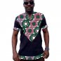 Maxi African Tops Men\'s Wax Print t shirt Fashion Dashiki Shirts Patchwork Tops Kente Tees Customiz