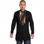 Custom dashiki clothes men t shirt long sleeve african print tops print and black cotton fabric patc