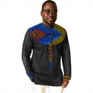 Festival africa print mens long sleeve t-shirt fashion african tshirt man dashiki clothes customized