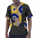 Customized african clothes print t shirts men africa clothing summer short sleeve tops patchwork das