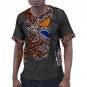 Customized african clothes print t shirts men africa clothing summer short sleeve tops patchwork das