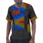 Customized african clothes print t shirts men africa clothing summer short sleeve tops patchwork das