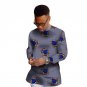 Autumn/Spring Fashion Mens African Print Casual Tops Designer Dashiki Clothes T Long Sleeve Man T-sh