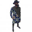 Fashion African Men Tops Fashion Male Dashiki Clothes Print And Black Patchwork Long Sleeve Man T sh
