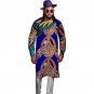 Fashion mens dashiki clothes mens african colourful print patchwork tshirt personal long sleeve tops