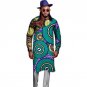 Fashion mens dashiki clothes mens african colourful print patchwork tshirt personal long sleeve tops