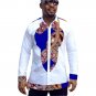 Spring African Tops Fashion Mens Dashiki Clothes Print Patchwork Long Sleeve Man T Shirt African Clo