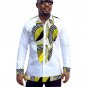 Spring African Tops Fashion Mens Dashiki Clothes Print Patchwork Long Sleeve Man T Shirt African Clo