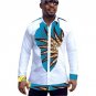 Spring African Tops Fashion Mens Dashiki Clothes Print Patchwork Long Sleeve Man T Shirt African Clo