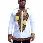 Spring African Tops Fashion Mens Dashiki Clothes Print Patchwork Long Sleeve Man T Shirt African Clo