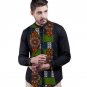 Patchwork Men African Print Shirts Fashion Stand Collar Male Long Sleeve Tops Africa Festivel Dashik