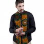 Patchwork Men African Print Shirts Fashion Stand Collar Male Long Sleeve Tops Africa Festivel Dashik