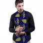 Patchwork Men African Print Shirts Fashion Stand Collar Male Long Sleeve Tops Africa Festivel Dashik