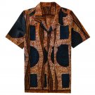 Men african shirt custom dashiki camiseta masculina short sleeve tops exquisite print punk rock styl