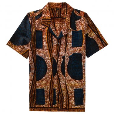 Men african shirt custom dashiki camiseta masculina short sleeve tops exquisite print punk rock styl