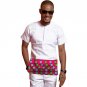 Custom dashiki clothes patchwork design colorful print men african shirt short sleeve tops fashion a