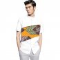 Fashion African Mens Tops Dashiki Clothes African White cotton+Print Patchwork Short Sleeve Man Afri