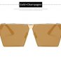 Men Oversized Square Sunglasses Women Fashion Large Size Metal Steampunk Mirror Sun Glasses
