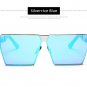 Men Women Oversized Steampunk Square Sunglasses New Fashion Large Clear Lens Metal Mirror Sun Glasse