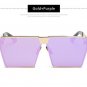 Men Women Oversized Steampunk Square Sunglasses New Fashion Large Clear Lens Metal Mirror Sun Glasse