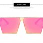 Men Women Oversized Steampunk Square Sunglasses New Fashion Large Clear Lens Metal Mirror Sun Glasse