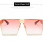 Men Women Oversized Steampunk Square Sunglasses New Fashion Large Clear Lens Metal Mirror Sun Glasse