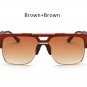Vintage Men Sunglasses Luxury Brand Designer Male Flat Top Big Square Frame Mirror Sun Glasses Women