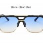 Vintage Men Sunglasses Luxury Brand Designer Male Flat Top Big Square Frame Mirror Sun Glasses Women