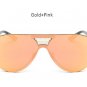 2017 New Shield Sunglasses Men Women Fashion Trend Brand Designer Rimless Alloy Frame Mirror Sun Gla