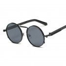 Mens Round Gothic Steampunk Sunglasses Women Coating Mirrored Circle Vintage Punk Sun Glasses Male F
