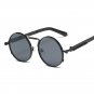 Mens Round Gothic Steampunk Sunglasses Women Coating Mirrored Circle Vintage Punk Sun Glasses Male F