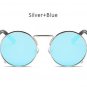 Mens Round Gothic Steampunk Sunglasses Women Coating Mirrored Circle Vintage Punk Sun Glasses Male F