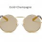 Mens Round Gothic Steampunk Sunglasses Women Coating Mirrored Circle Vintage Punk Sun Glasses Male F