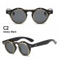 JackJad 2017 Fashion Vintage Round Retro SteamPunk Sunglasses Classic Double Layer Clamshell Design