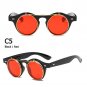 JackJad 2017 Fashion Vintage Round Retro SteamPunk Sunglasses Classic Double Layer Clamshell Design