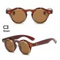JackJad 2017 Fashion Vintage Round Retro SteamPunk Sunglasses Classic Double Layer Clamshell Design